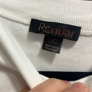 Renuar White Ribbed Top
